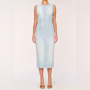 DL1961 Esme Nordstrom Sleeveless Denim Midi‎ Dress Women’s Size XS NWT